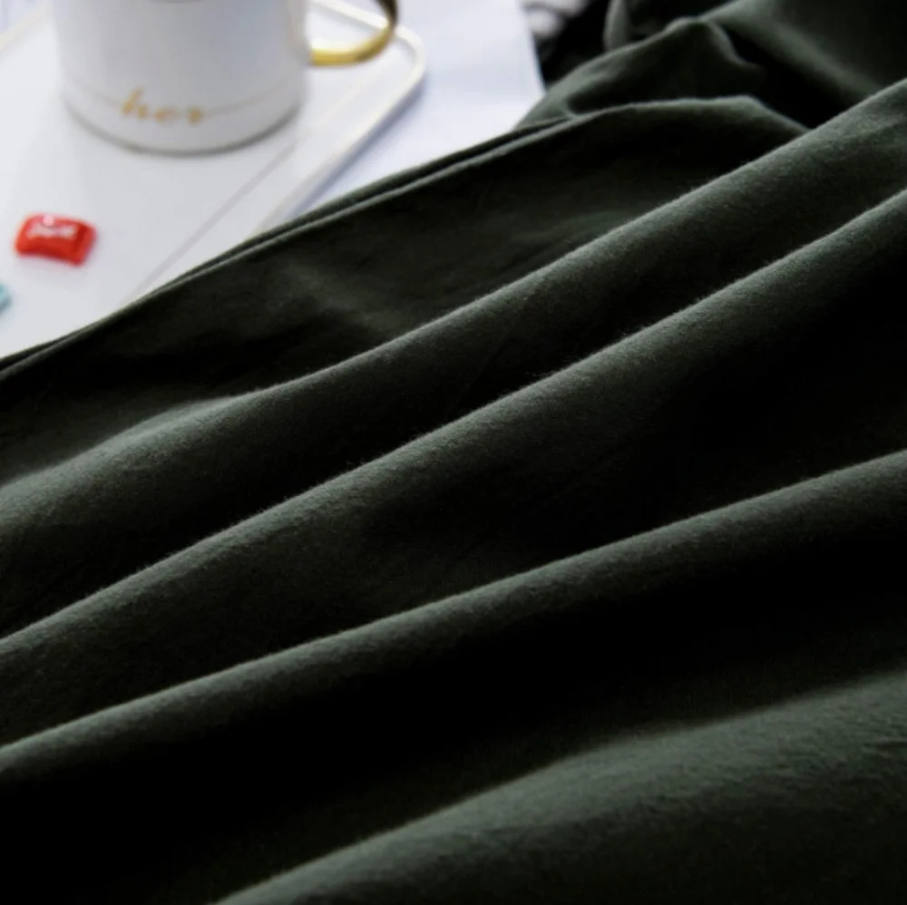 🆕⭐Boho army green cotton duvet cover set